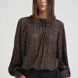 Maglia girocollo svasata in lamé N17 BK01CLS80E3 MISSONI