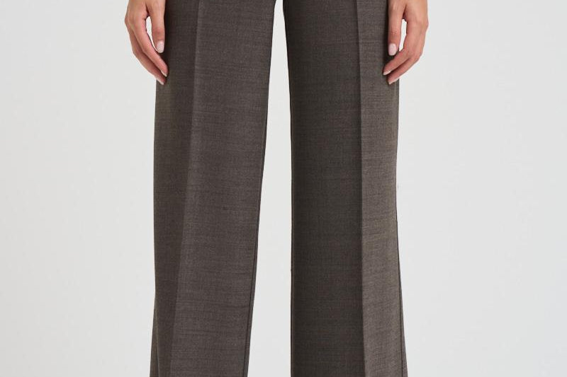 Pantalone donna a palazzo Powo tortora D231491 POWO024CASTAGNA P.a.r.o.s.h.
