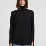 Dolcevita donna in maglia fine nera A23 Y69 LIVIANA CONTI