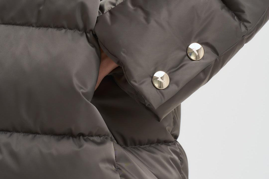 Piumino donna lungo antracite PI1304D 9480 HERNO