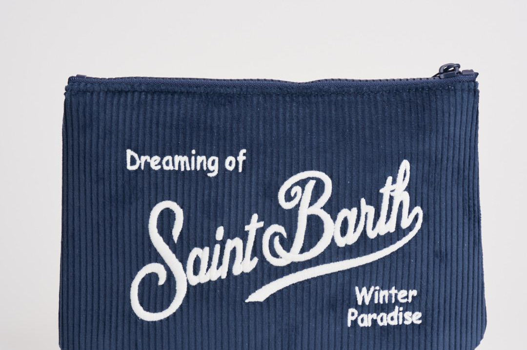 Pochette donna Aline in velluto blu ALINE COURD61EMB MC2 SAINT BARTH