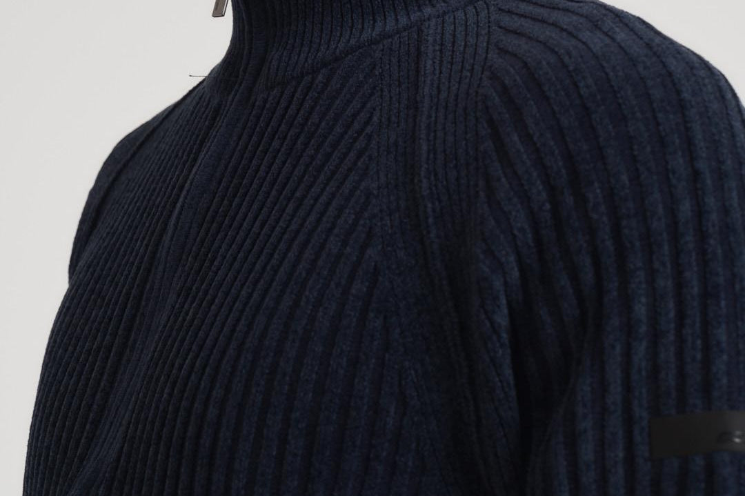 Cardigan uomo a coste blu W25139 60 RRD