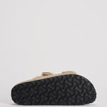 Sandalo arizona in shearling e camoscio donna 1028293 TAUPE BIRKENSTOCK