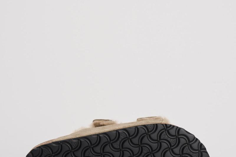 Sandalo arizona in shearling e camoscio donna 1028293 TAUPE BIRKENSTOCK