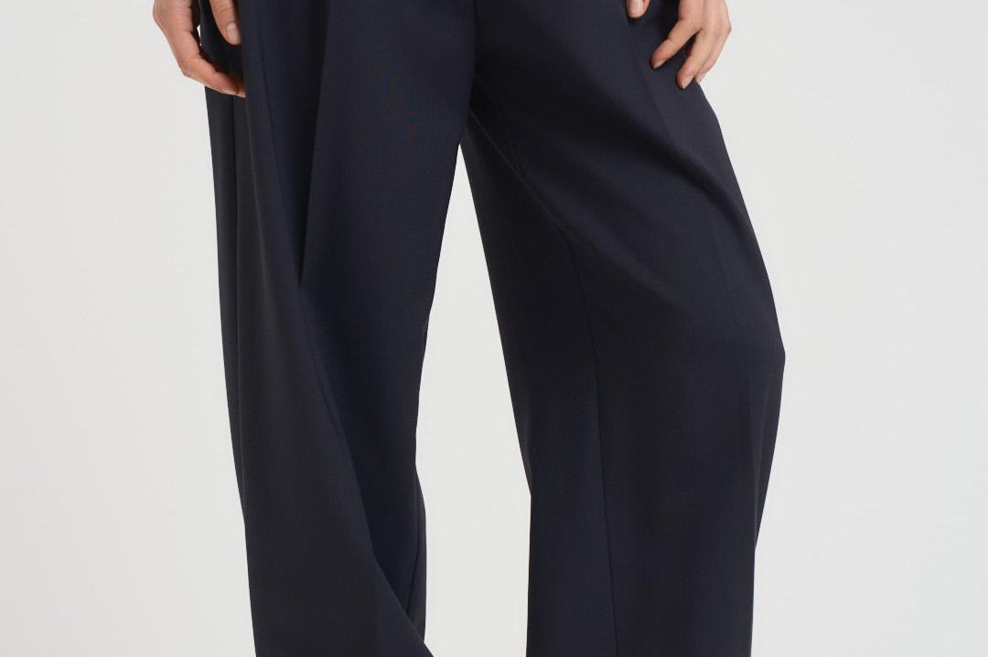 Pantaloni donna gamba dritta blu notte N87 N08 LIVIANA CONTI