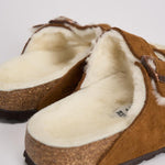 Sandalo arizona in shearling e camoscio donna 1001135 MINK BIRKENSTOCK