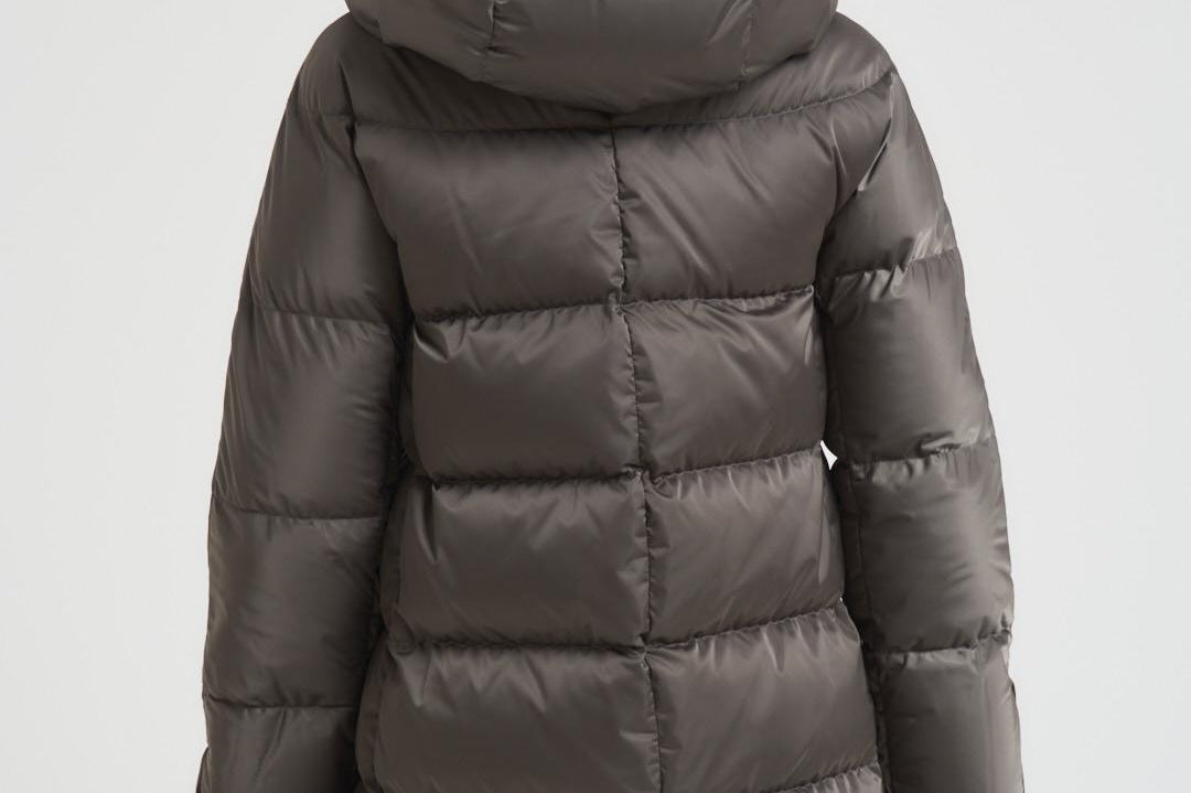 Piumino donna lungo antracite PI1304D 9480 HERNO