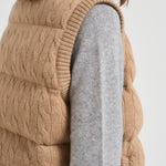 Gilet donna trapuntato in lana cammello 211966120 002 RALPH LAUREN