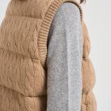 Gilet donna trapuntato in lana cammello 211966120 002 RALPH LAUREN