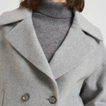Cappotto donna corto grigio chiaro IRIS DEBORA402 ACCADEMIE TESSILI