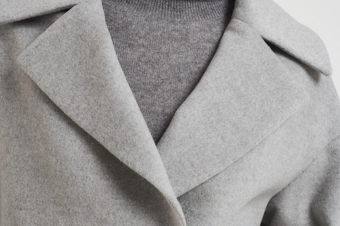 Cappotto donna corto grigio chiaro IRIS DEBORA402 ACCADEMIE TESSILI