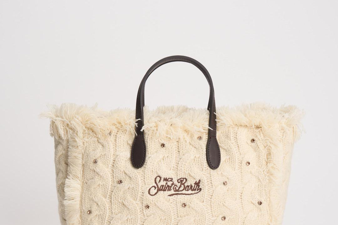 Borsa donna Colette a trecce panna COLETTEWL BRAID12 MC2 SAINT BARTH