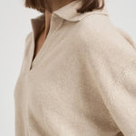 Polo donna in maglia gesso L5WC76 W55 LIVIANA CONTI