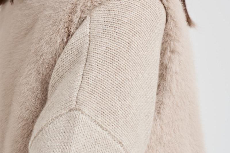 Gilet donna in eco pelliccia beige GC00071DR 1985 HERNO