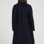Cappotto donna midi Cles blu notte CLES 006 MAX MARA STUDIO
