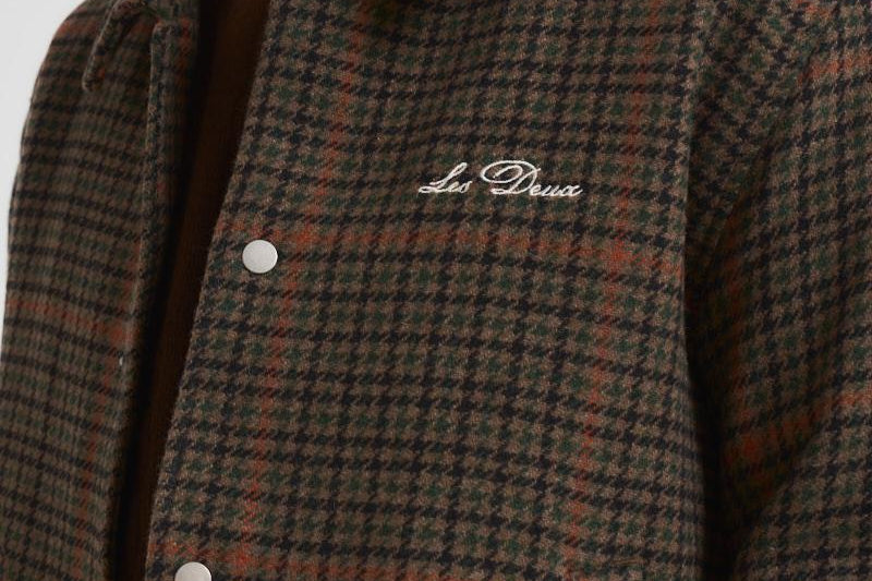 Bomber uomo college tartan marrone 1000565 826 LES DEUX