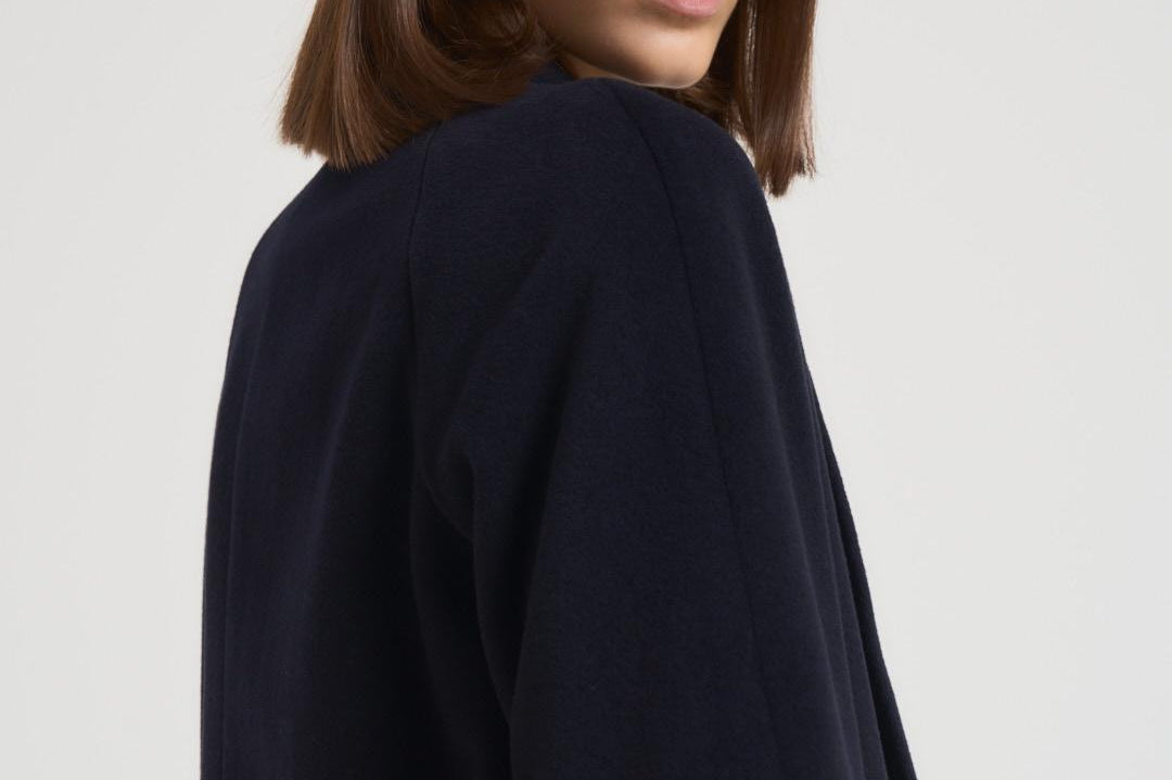 Cappotto donna lungo blu notte DIVA DEBORA24 ACCADEMIE TESSILI