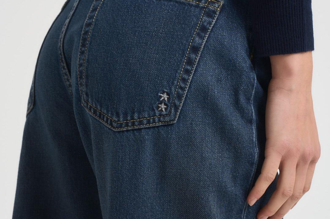 Jeans Poppy donna in denim scuro POPPY DUSTYBLUE ICON DENIM