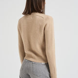 Girocollo donna maniche lunghe beige CAROLINE 02ORGANIC KUJTEN