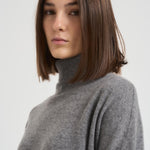 Dolcevita donna in cashmere grigio CLARA DARKHEATHERWAY ABSOLUT CASHMERE.