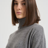 Dolcevita donna in cashmere grigio CLARA DARKHEATHERWAY ABSOLUT CASHMERE.