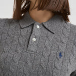 Maglia polo donna grigia 211972132 500 RALPH LAUREN