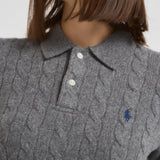 Maglia polo donna grigia 211972132 500 RALPH LAUREN