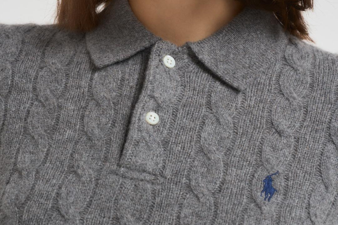 Maglia polo donna grigia 211972132 500 RALPH LAUREN