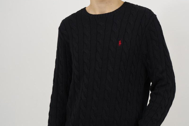 Maglia uomo nera girocollo 710775885 012 RALPH LAUREN