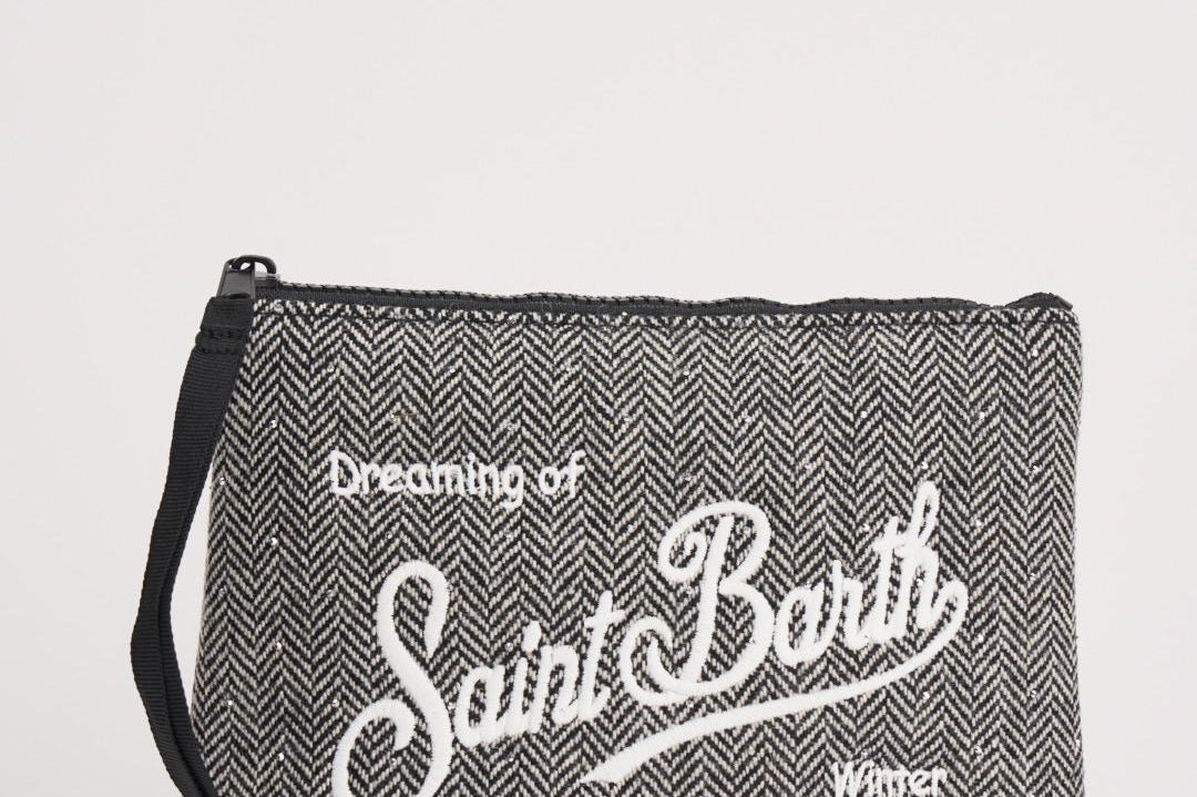 Pochette donna Aline in lana grigia ALINE WOOLHER00 MC2 SAINT BARTH