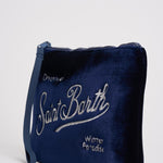 Pochette donna Aline blu in velluto e strass ALINE VELVET61 MC2 SAINT BARTH