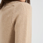 Girocollo donna maniche lunghe beige CAROLINE 02ORGANIC KUJTEN