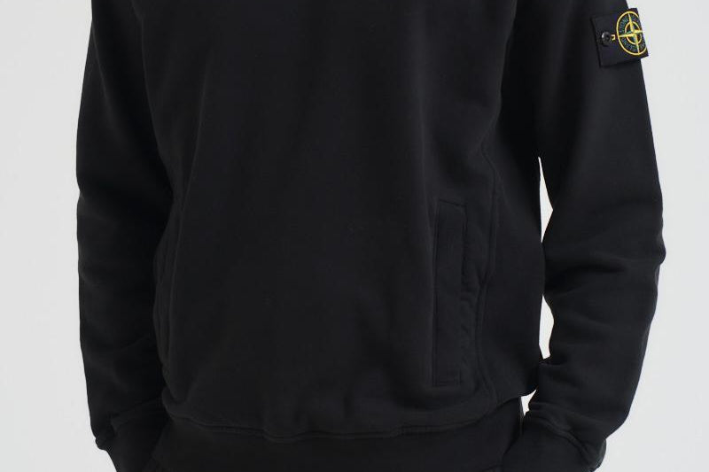 Felpa uomo con cappuccio nera 6100029 S0A20V0029 STONE ISLAND