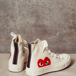Converse x Comme des Garçons PLAY Sneaker alta Chuck 70 K112 WHITE COMME DES GARCON PLAY
