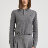 Maglia polo donna grigia 211972132 500 RALPH LAUREN
