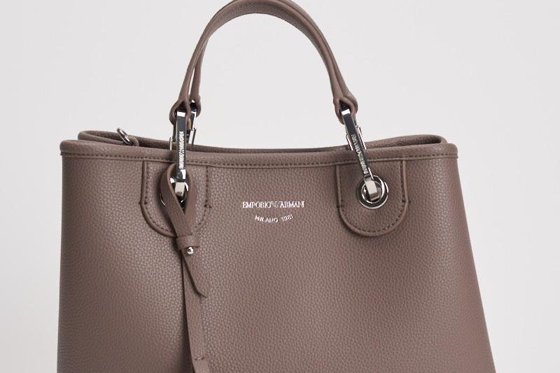 Borsa a mano donna in pelle tortora EW000361 AF12036M1057 EMPORIO ARMANI