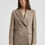 Giacca donna doppiopetto tortora 2156 52578 LUBIAM