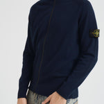 Cardigan uomo con zip blu 5100044 S00B4V0020 STONE ISLAND