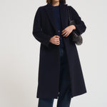 Cappotto donna lungo blu notte DIVA DEBORA24 ACCADEMIE TESSILI