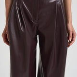 Pantalone in eco pelle donna T180471E CABERNET THE ANDAMANE