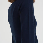 Maglia donna girocollo blu notte CATELINA NAVY ABSOLUT CASHMERE.