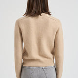 Girocollo donna maniche lunghe beige CAROLINE 02ORGANIC KUJTEN