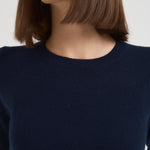 Maglia donna girocollo blu notte CATELINA NAVY ABSOLUT CASHMERE.