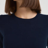 Maglia donna girocollo blu notte CATELINA NAVY ABSOLUT CASHMERE.