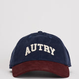 Cappellino uomo in velluto bordeaux e blu ACPU Q9BV AUTRY