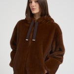 Bomber donna in ecopelliccia marrone GI000318D 8800 HERNO