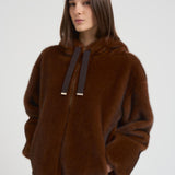Bomber donna in ecopelliccia marrone GI000318D 8800 HERNO