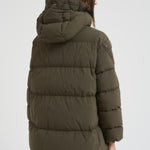 Piumino donna corto verde militare PI002097D 7740 HERNO