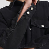 Camicia donna denim nero NOA GRAPHITE ICON DENIM