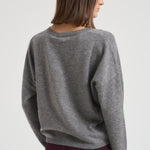 Maglia donna girocollo grigio KAIRA DARKHEATHERWAY ABSOLUT CASHMERE.